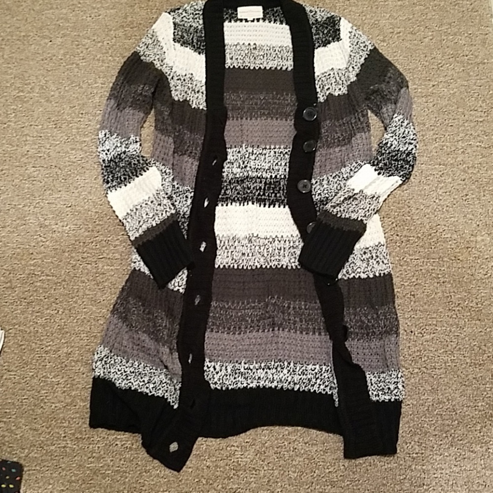 Long striped cardigan